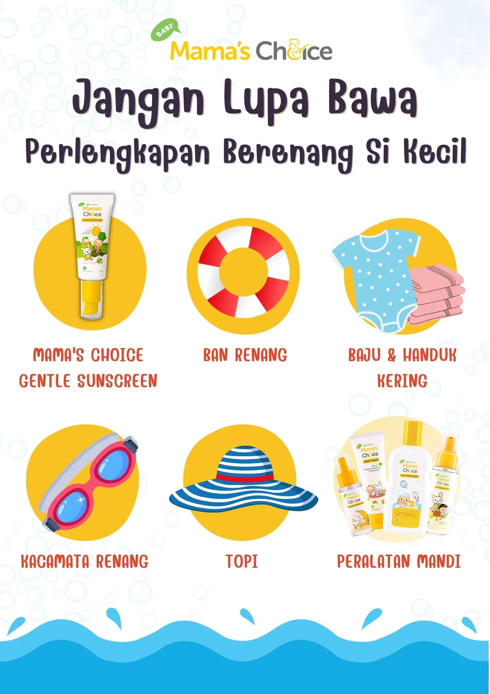 Perlengkapan berenang si kecil