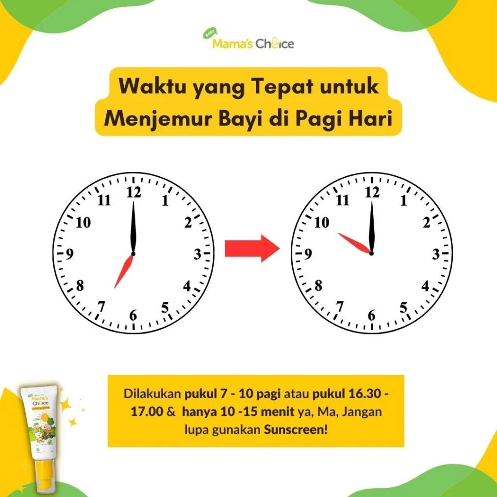 waktu yang tepat untuk menjemur bayi