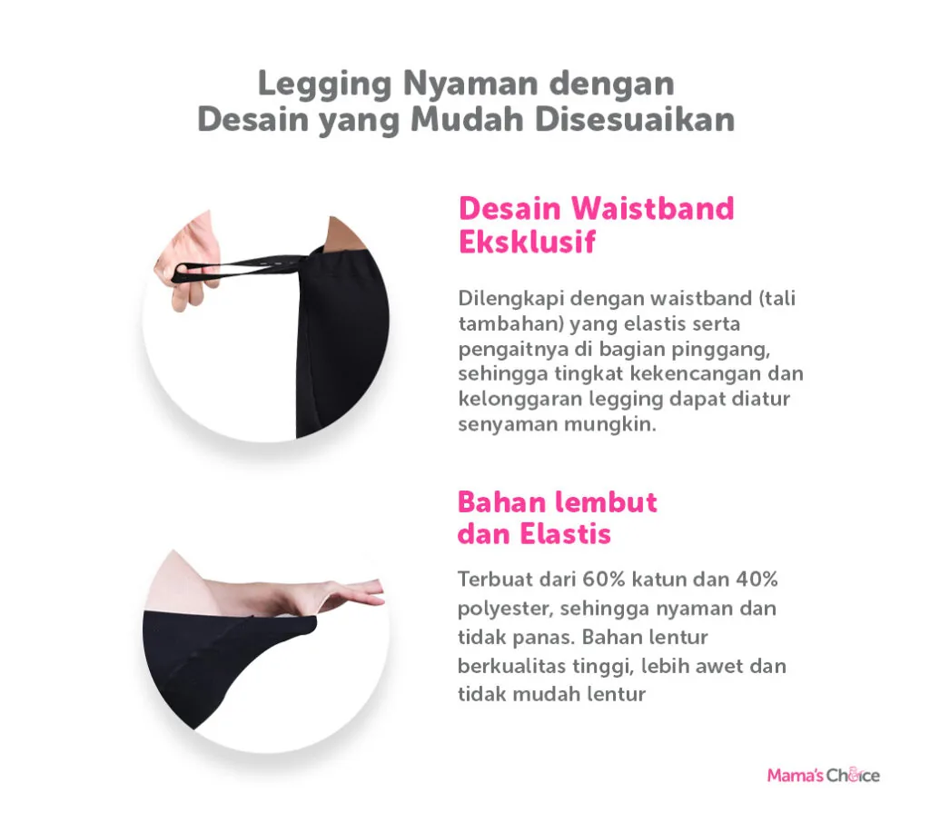 Desain waistband Activewear Maternity Legging