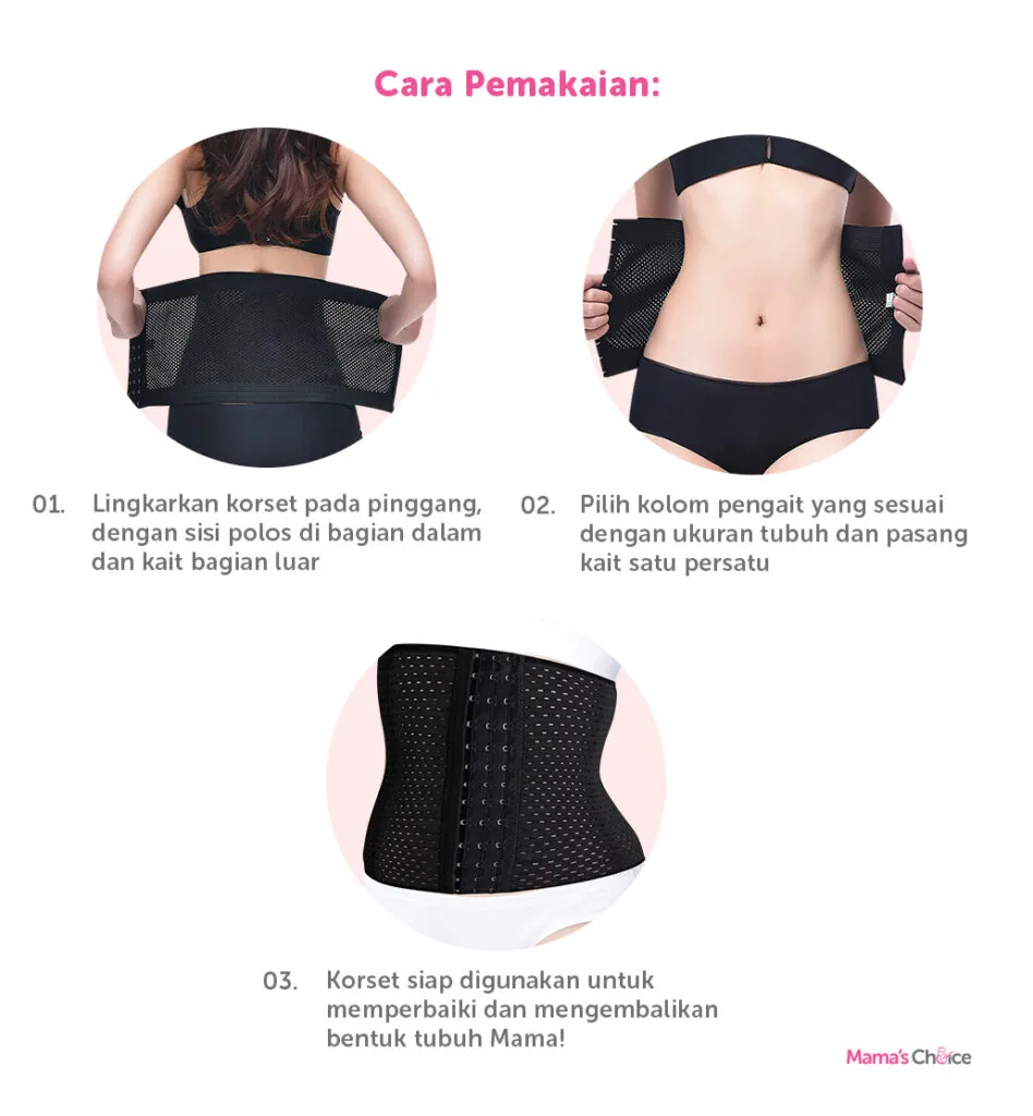 Langkah pemakaian Body Shaper Breathable Corset