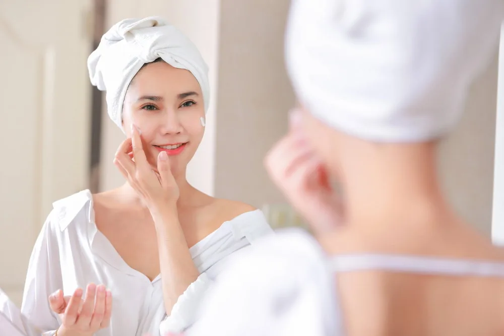 Checking a skincare label