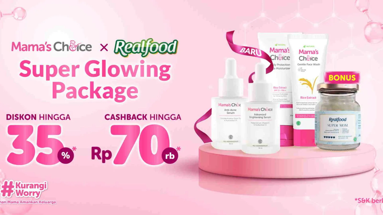 Dapatkan Mama’s Choice x Realfood Super Glowing Package Hanya di Tokopedia!