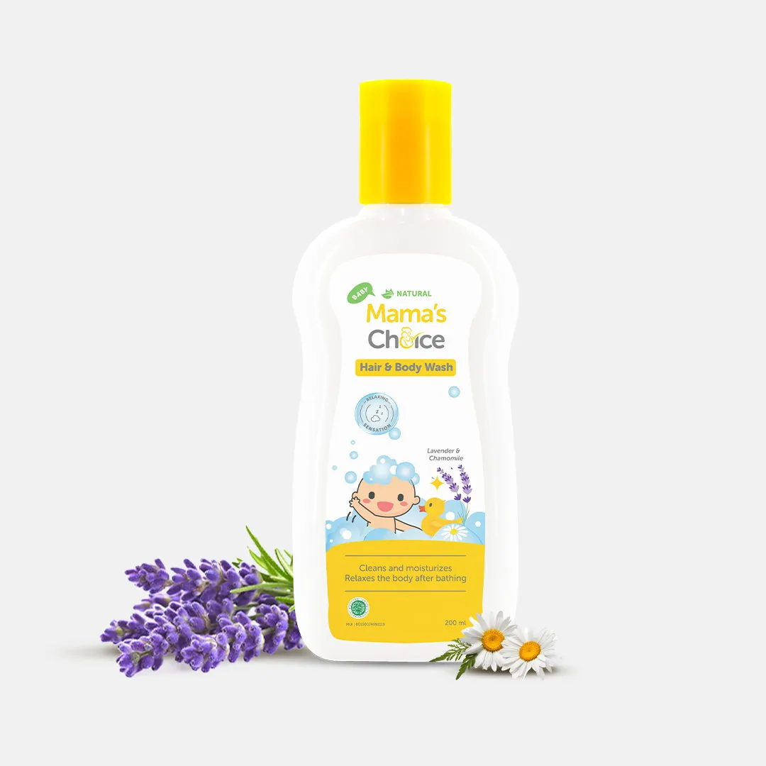 Mama’s Choice Baby Hair and Body Wash dengan lavender dan chamomile