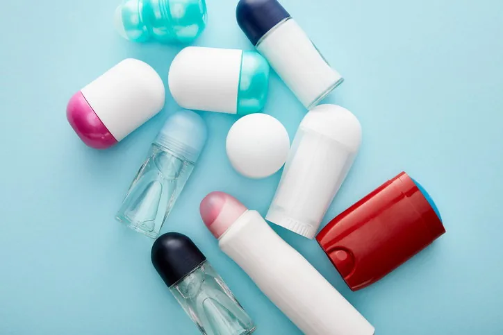 A serum deodorant being applied