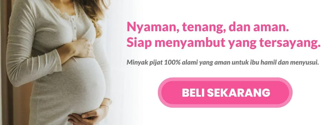 Banner minyak pijat alami Mama’s Choice untuk ibu hamil