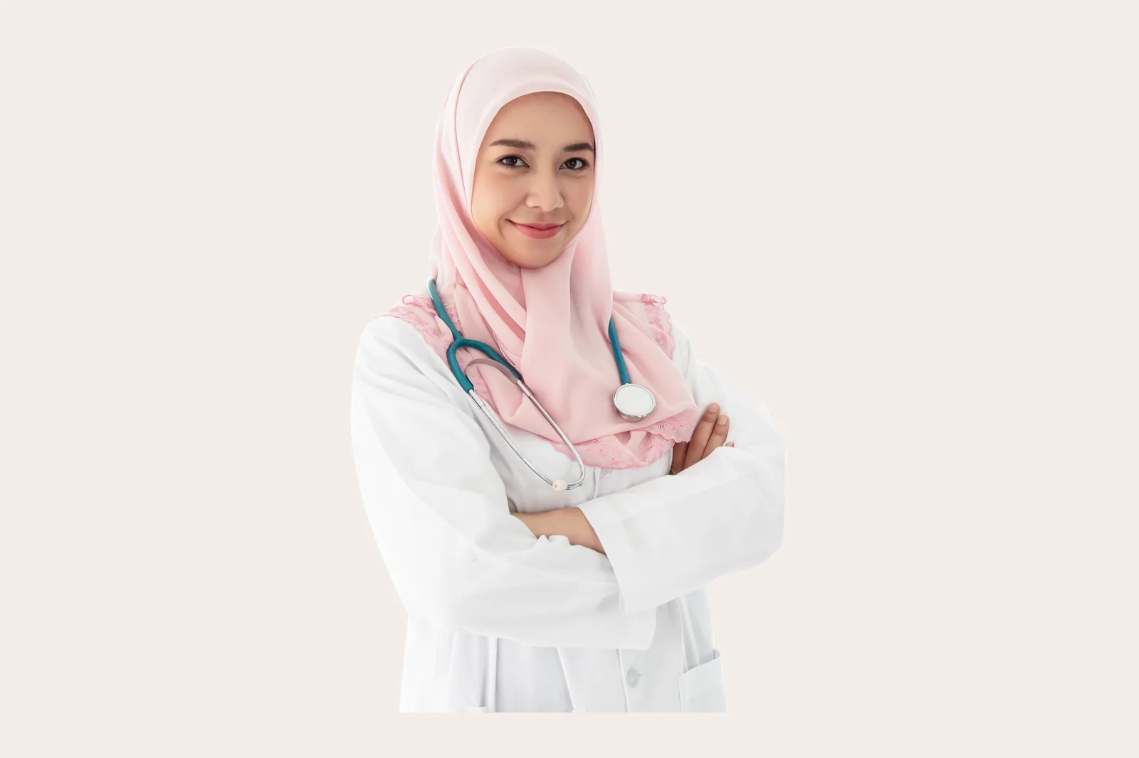 Dokter anak perempuan berhijab