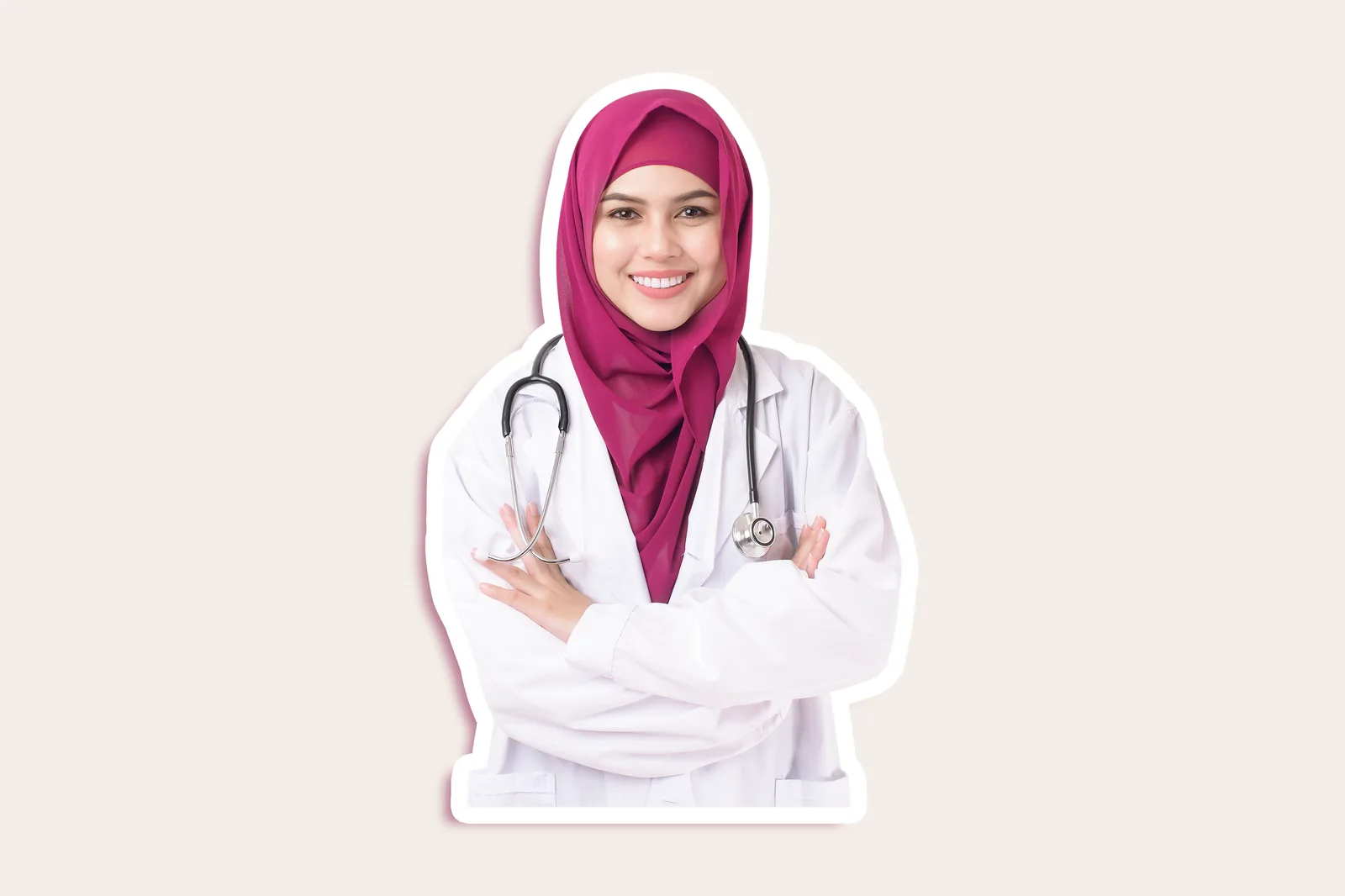 Dokter perempuan berhijab