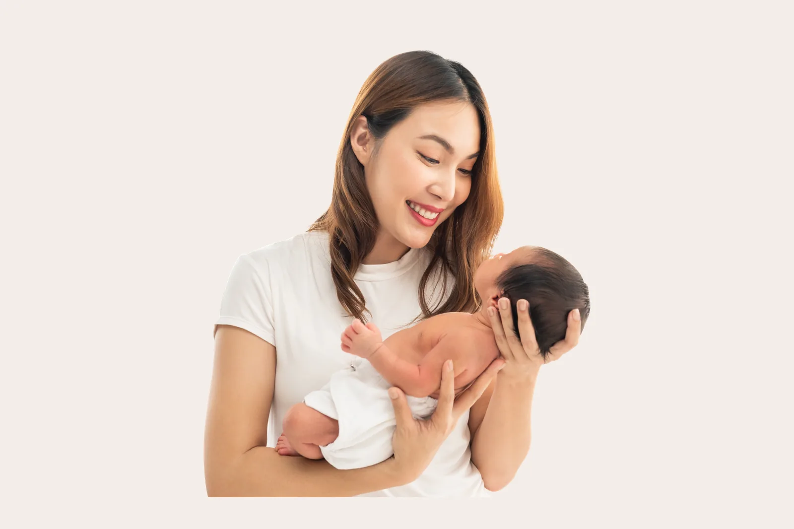 Ibu menggendong bayi yang baru lahir