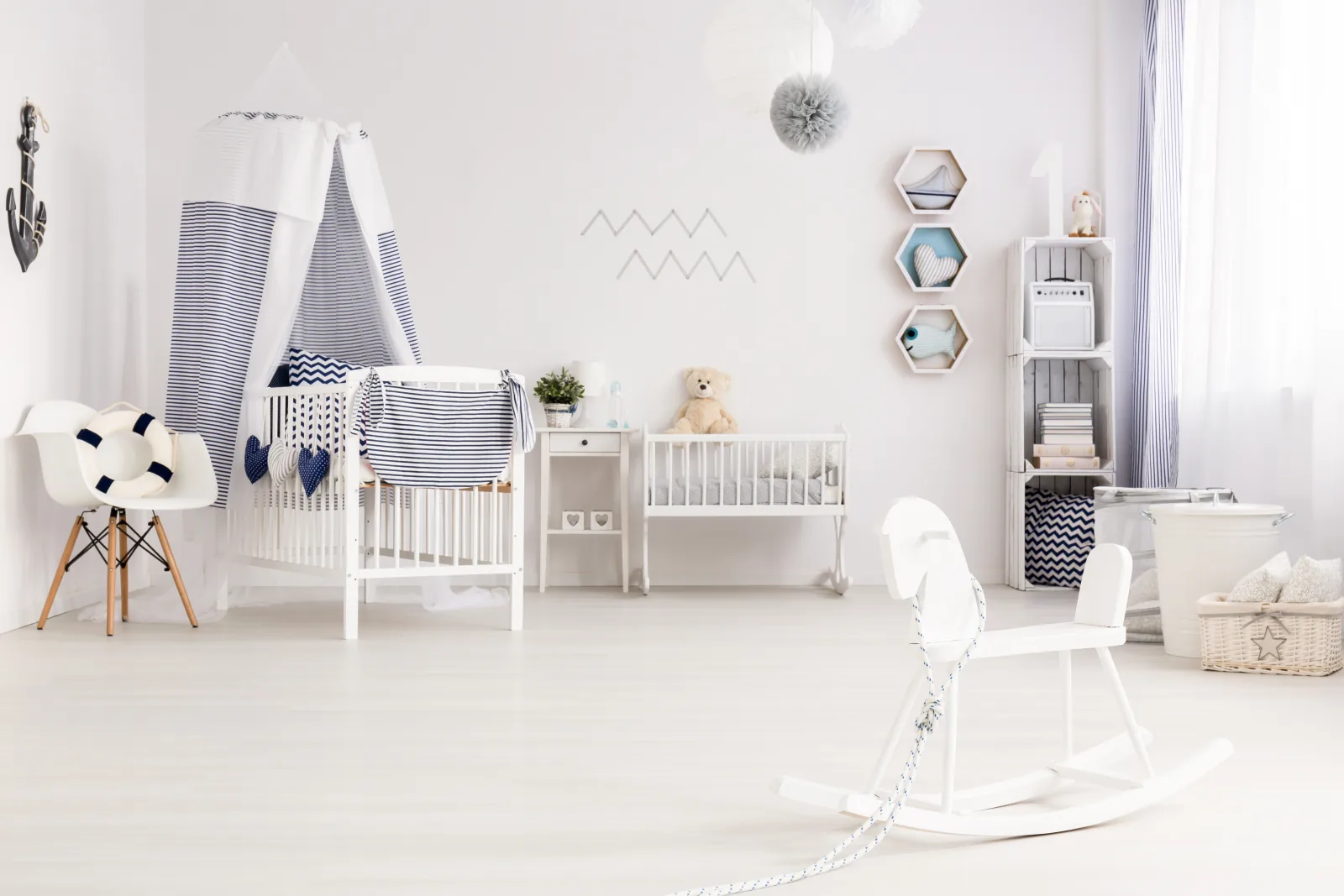 Kamar bayi bernuansa biru
