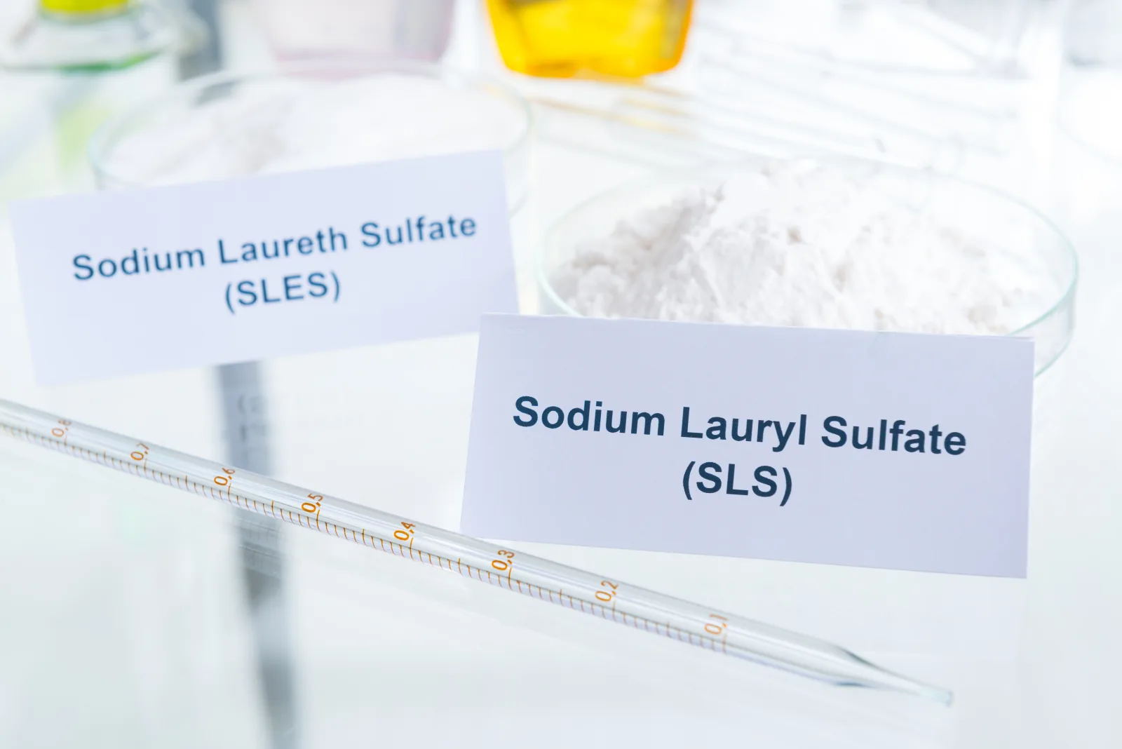 Label bahan Sodium Lauryl Sulfate dan Sodium Laureth Sulfate