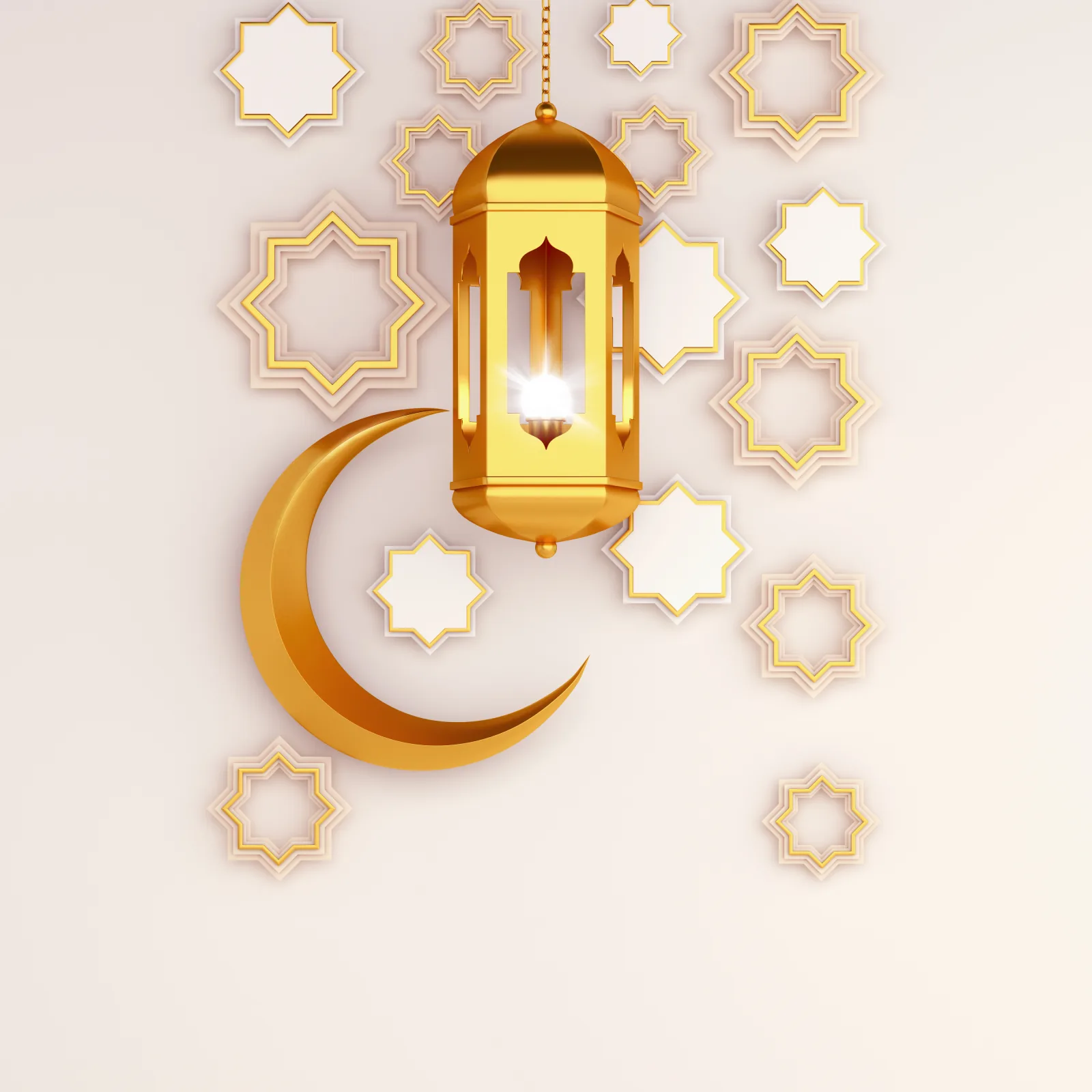 Lentera dan bulan sabit Ramadan