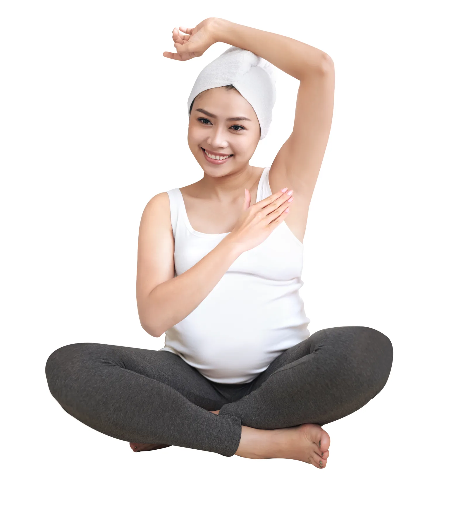 Perempuan memakai deodoran