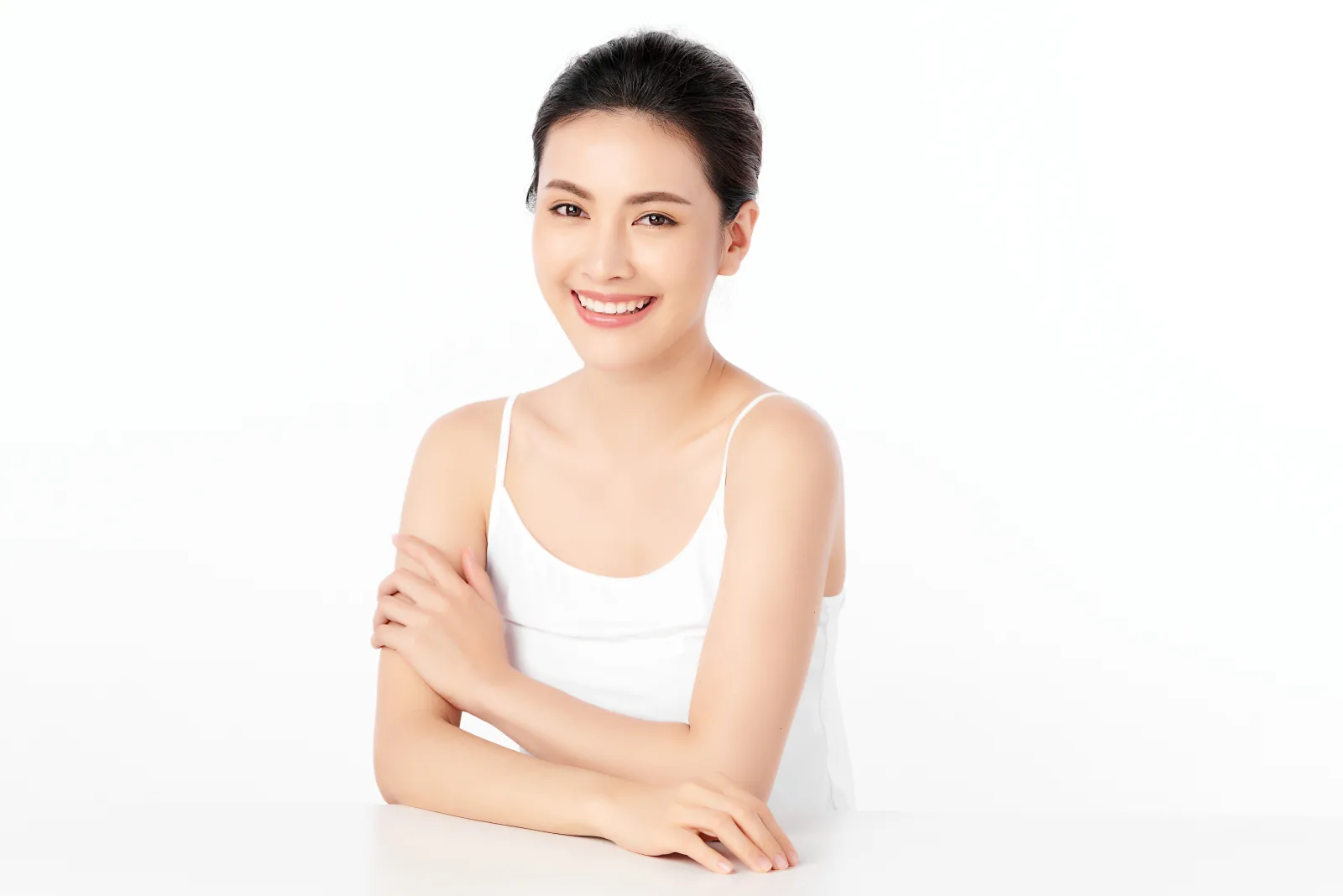 A woman with well cared for skin