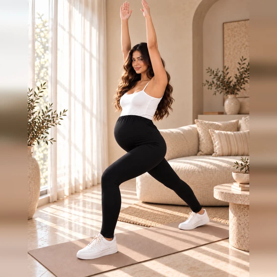 Bahan dalam Activewear Adjustable Maternity Legging (Comfort)