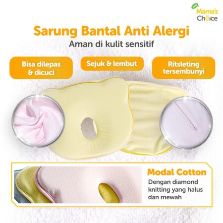 Safety | Bantal Anti Peyang Bayi | Flat Head Prevention Pillow Mama's Choice