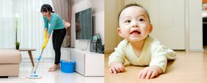 tips memilih pembersih lantai aman untuk bayi