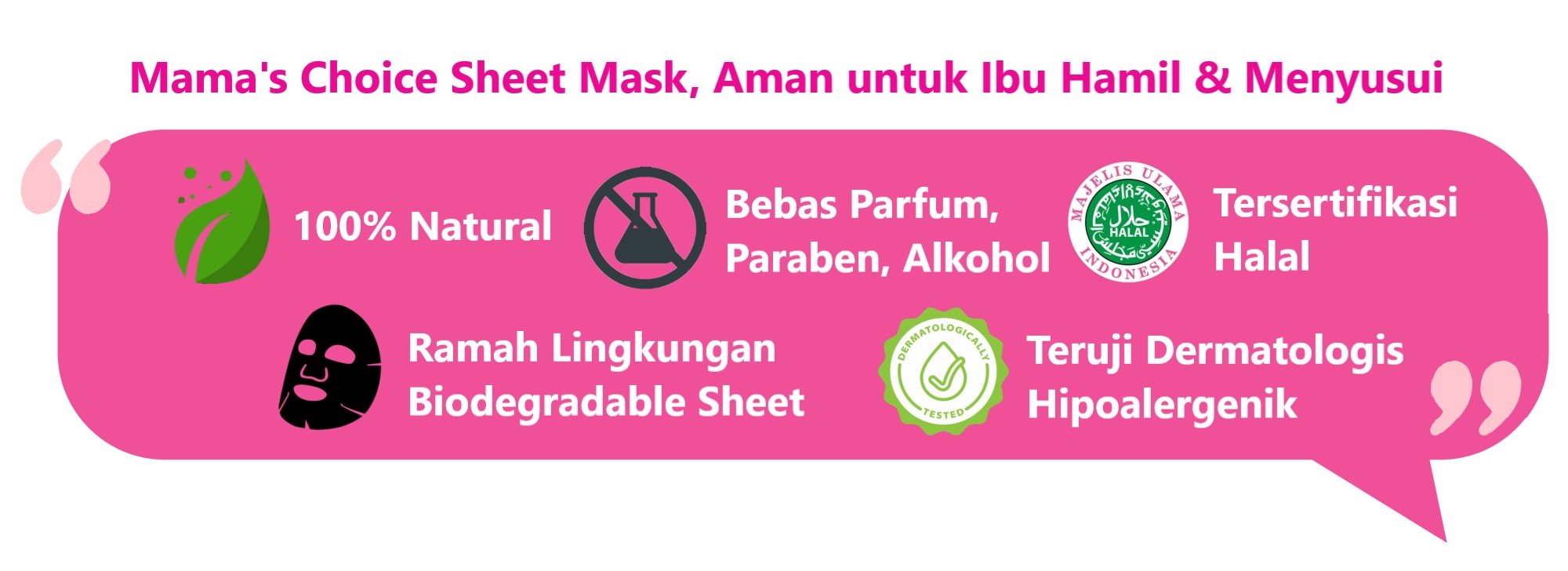 Mama's Choice sheet mask, masker alami untuk kulit kusam saat hamil pregnancy mask