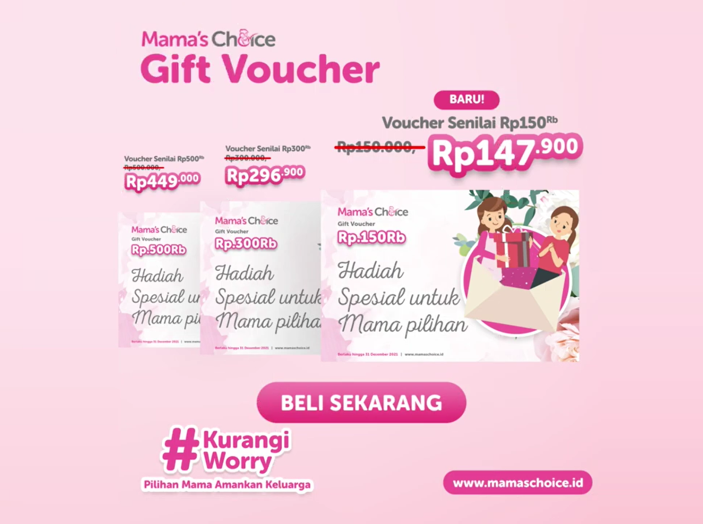 Mama's Choice gift voucher untuk kado hadiah lahiran mothercare