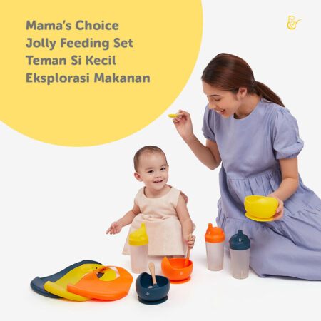 feeding set Mama’s Choice jolly silicone BPA free alat makan bayi